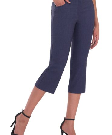 Chic Capris with 5 Pockets and Zipper Closure