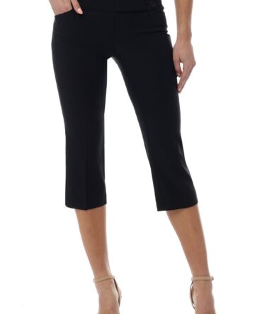 Slimming Capris with Wide Waist and Back Lacing